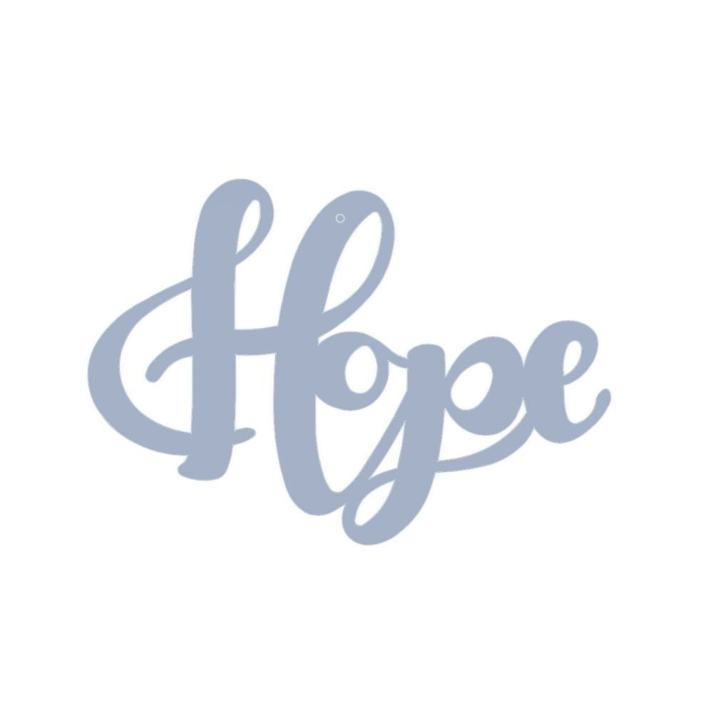 Cursive Hope Metal Home Decor