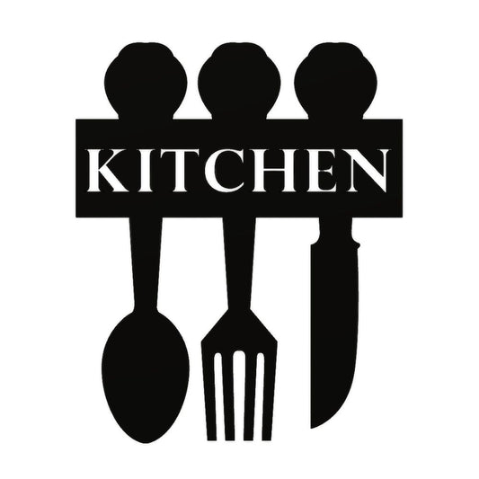 Cutlery Metal Home Decor Sign