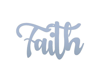 Cursive Faith Metal Decorative Art