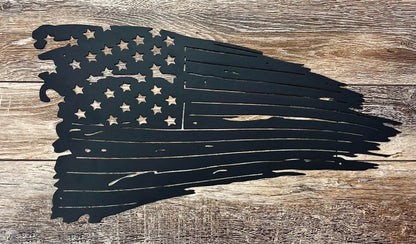 Tattered Flag Metal Wall Art 