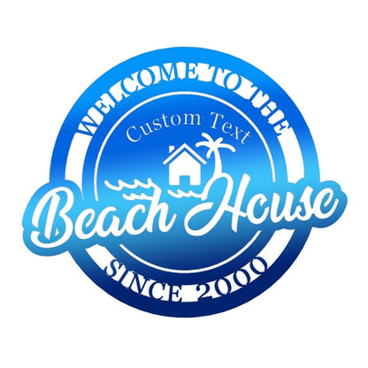 Beach House Metal Decorative Art 