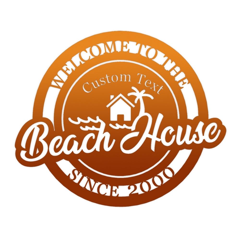 Beach House Metal Wall Art 