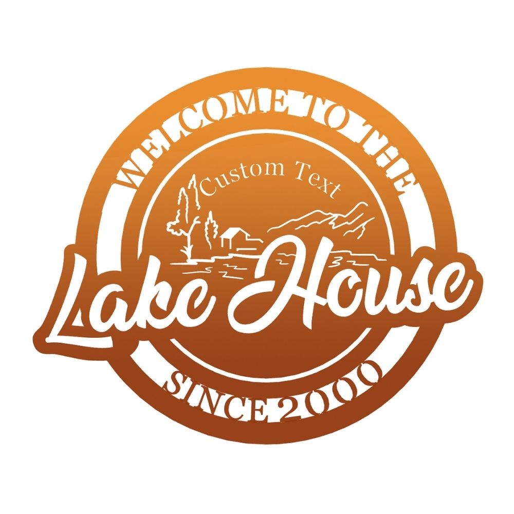 Lake House Metal Home Decor Sign