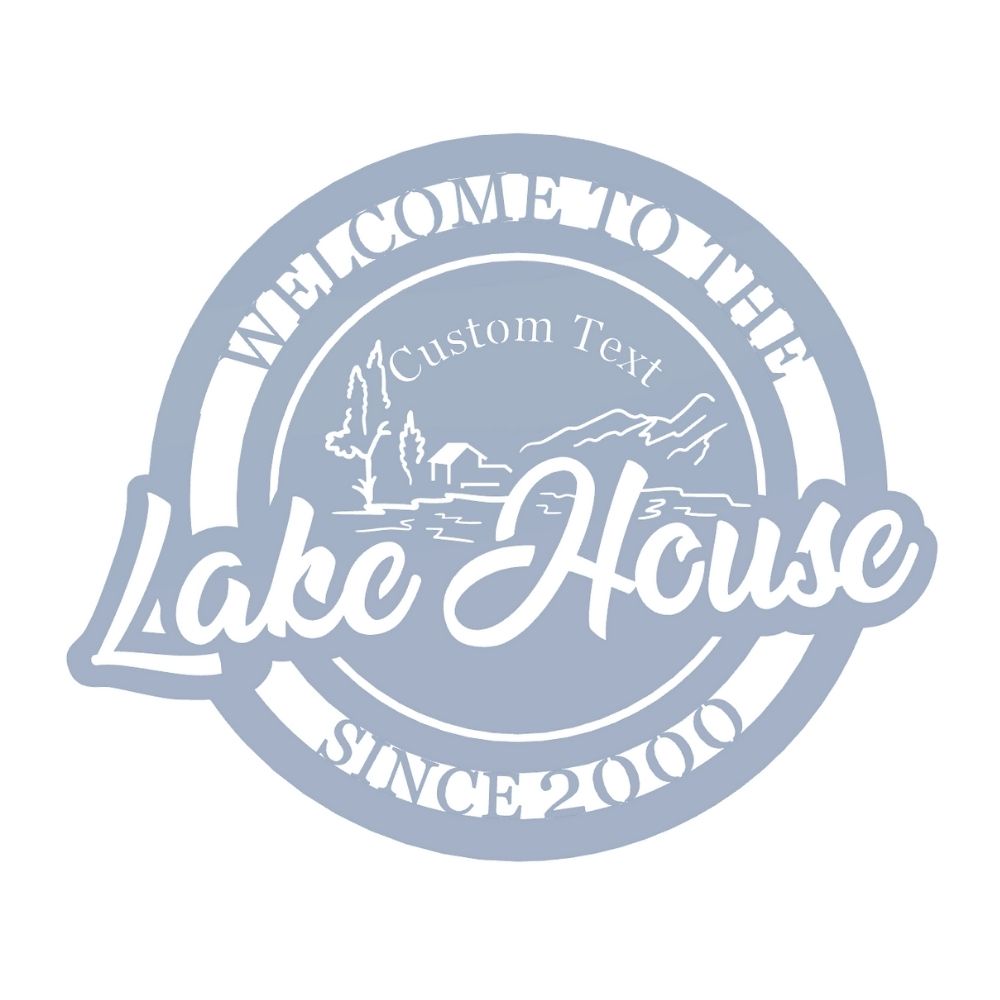 Lake House Metal Decorative Art 