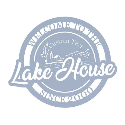 Lake House Metal Decorative Art 