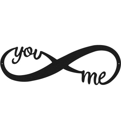 You & Me Infinity Metal Decor Sign