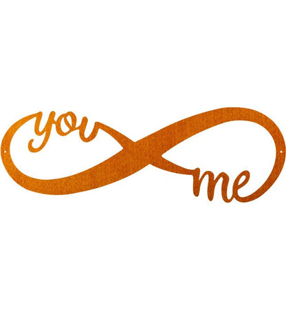 You & Me Infinity Metal Sign Wall Art